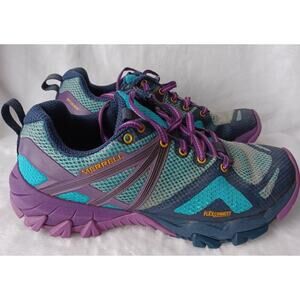 Women's Merrell 6 Flex J99862 Purple Blue Hiking Running Shoes Multicolor Kids
